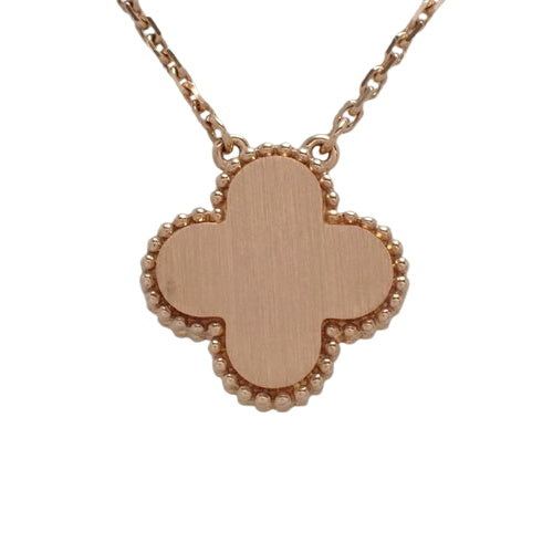 Vintage Alhambra Necklace with Onyx and Diamonds in 18K Pink Gold (PG) - 2016 Holiday Season Limited Edition