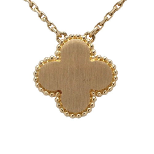 Vintage Alhambra Necklace, Malachite/Diamond, 18K Yellow Gold, YG Clover, 2013 Holiday Limited Edition, 1PD