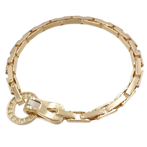 Agraffe Bracelet with Diamonds and 18K Yellow Gold Pavé
