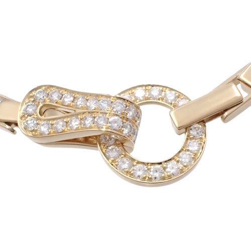 Agraffe Bracelet with Diamonds and 18K Yellow Gold Pavé