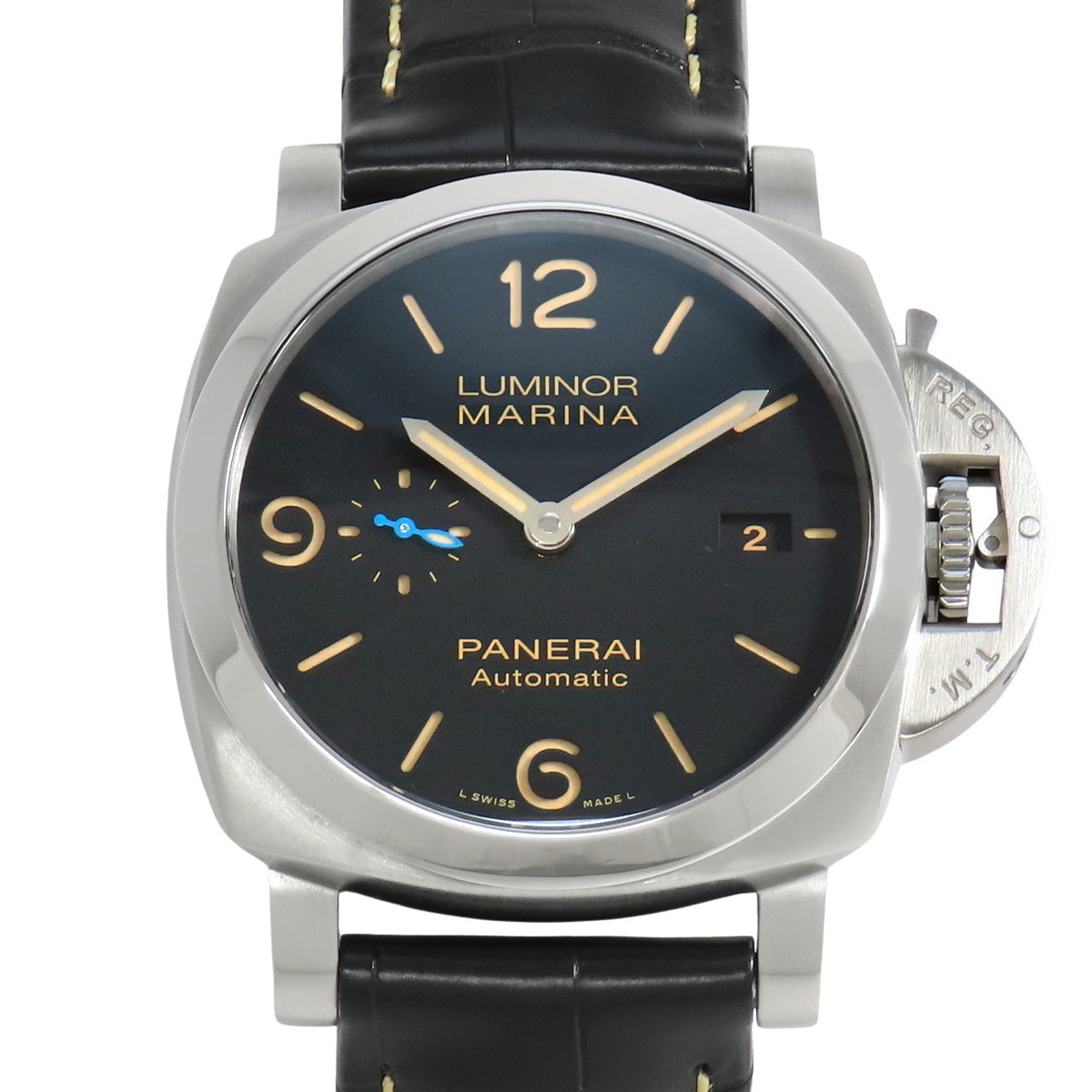 PAM01312 ルミノール マリーナ SS/アリゲーター 自動巻き ブラック