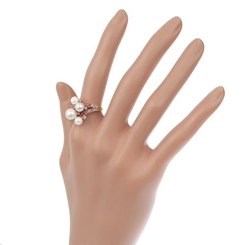 Pearl and Pink Sapphire Ring PS0.85 / K18 Pink Gold PG