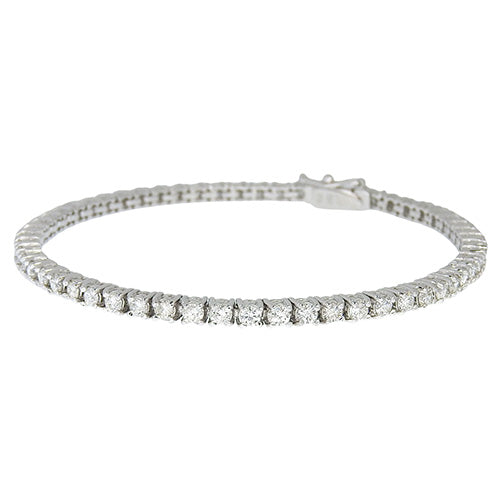 Diamond Tennis Bracelet D3.00 K18 White Gold WG