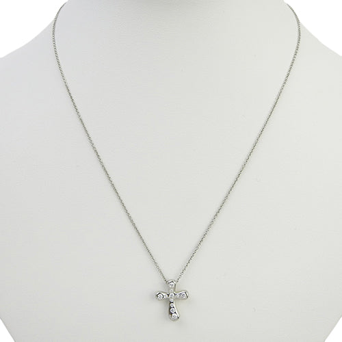 圆点十字项链 钻石 Pt950 铂金 11PD