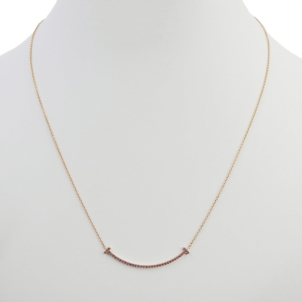 Small Smile Pendant with Pink Sapphire and 18K Pink Gold