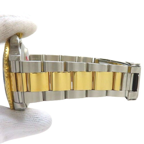 16613 型号潜航者型腕表，黄金/不锈钢材质，U字头编号，自动上链，蓝色表盘。