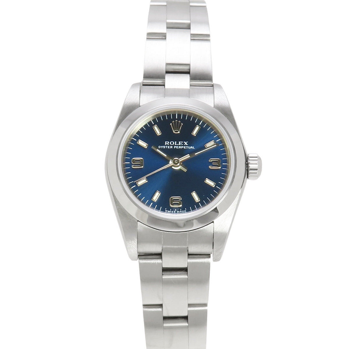 [保修] 76080 Oyster Perpetual 不锈钢 SS A 系列 (1998-1999) 自动上链 蓝色