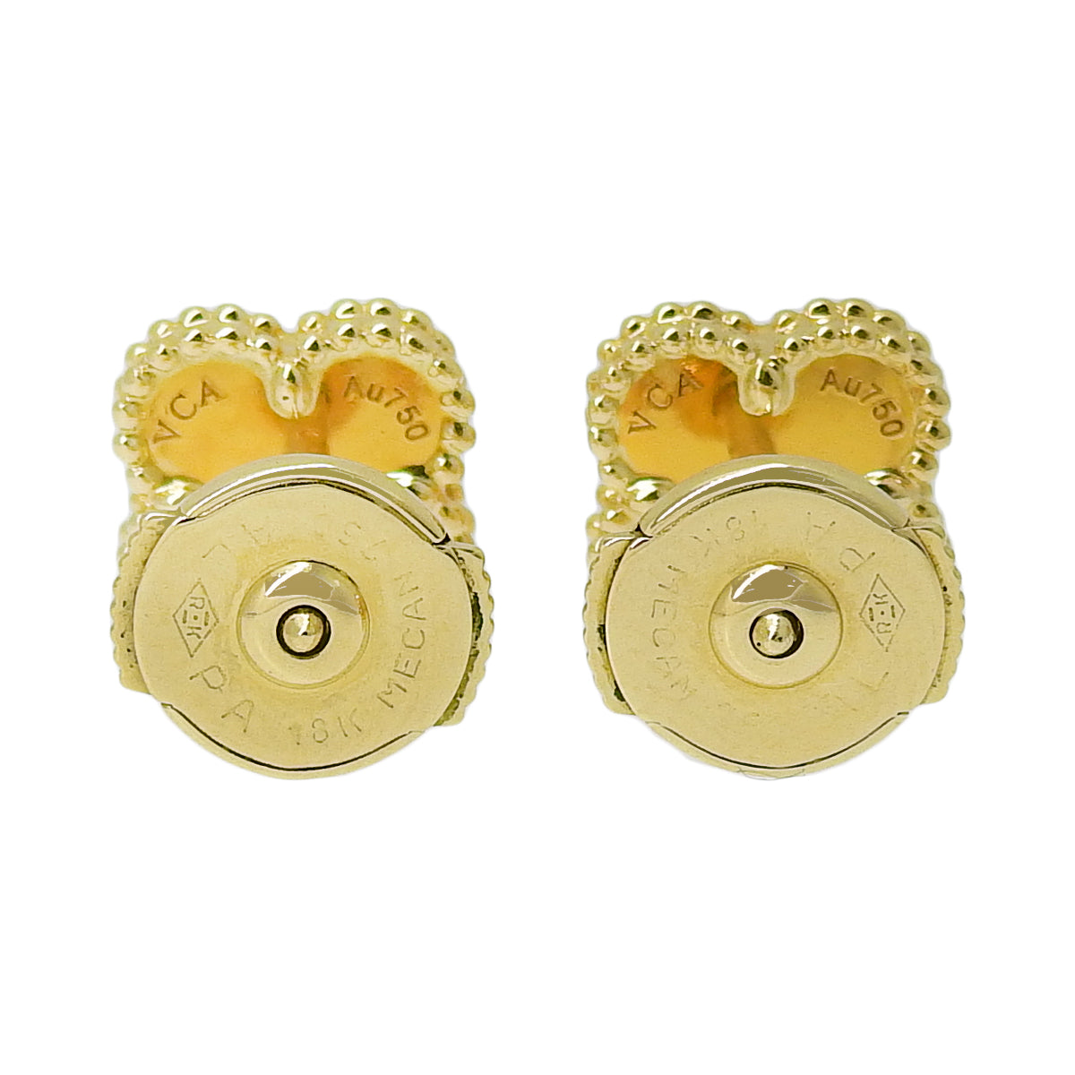 Sweet Alhambra earrings in onyx and 18K yellow gold