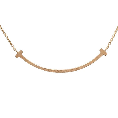 微笑吊坠 钻石 K18 粉红金 PG T 微笑