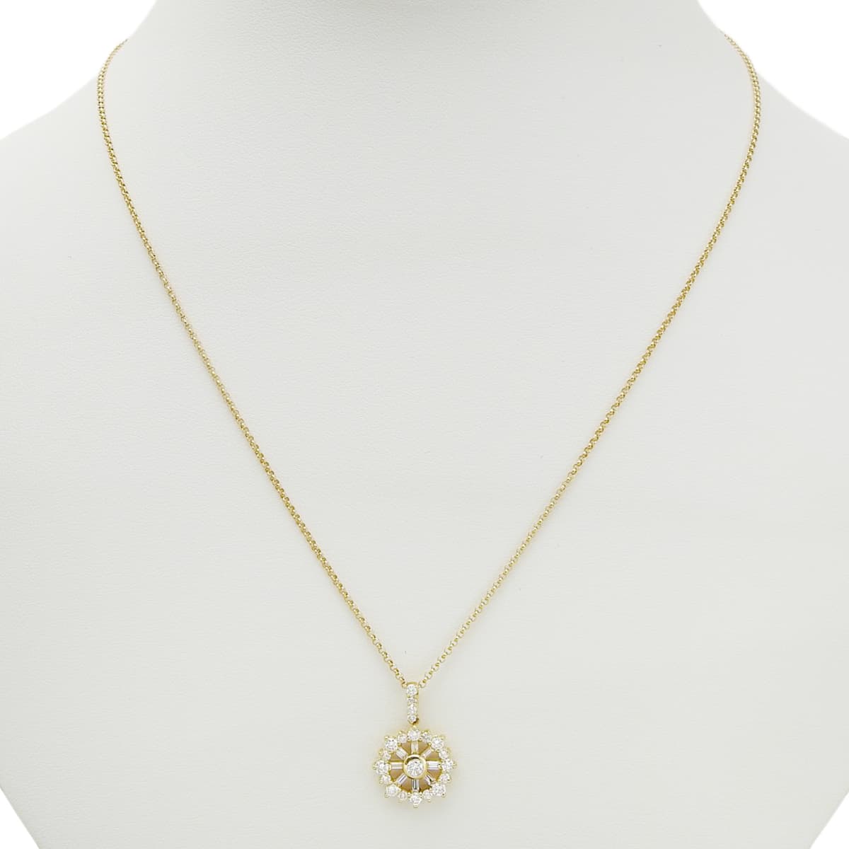 ダイヤモンド ネックレス D0.80 K18 イエローゴールド YG