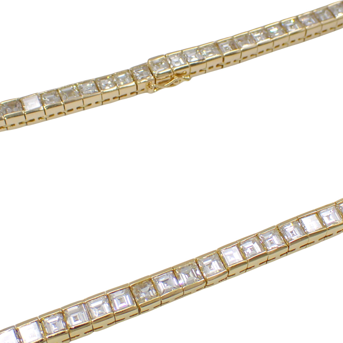 Diamond Tennis Necklace, 3.033 carats, 18K Yellow Gold