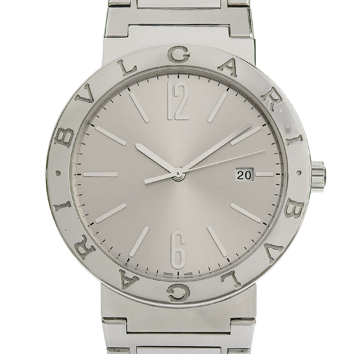 BB41S ブルガリブルガリ SS 自動巻き シルバー デイト シースルーバック