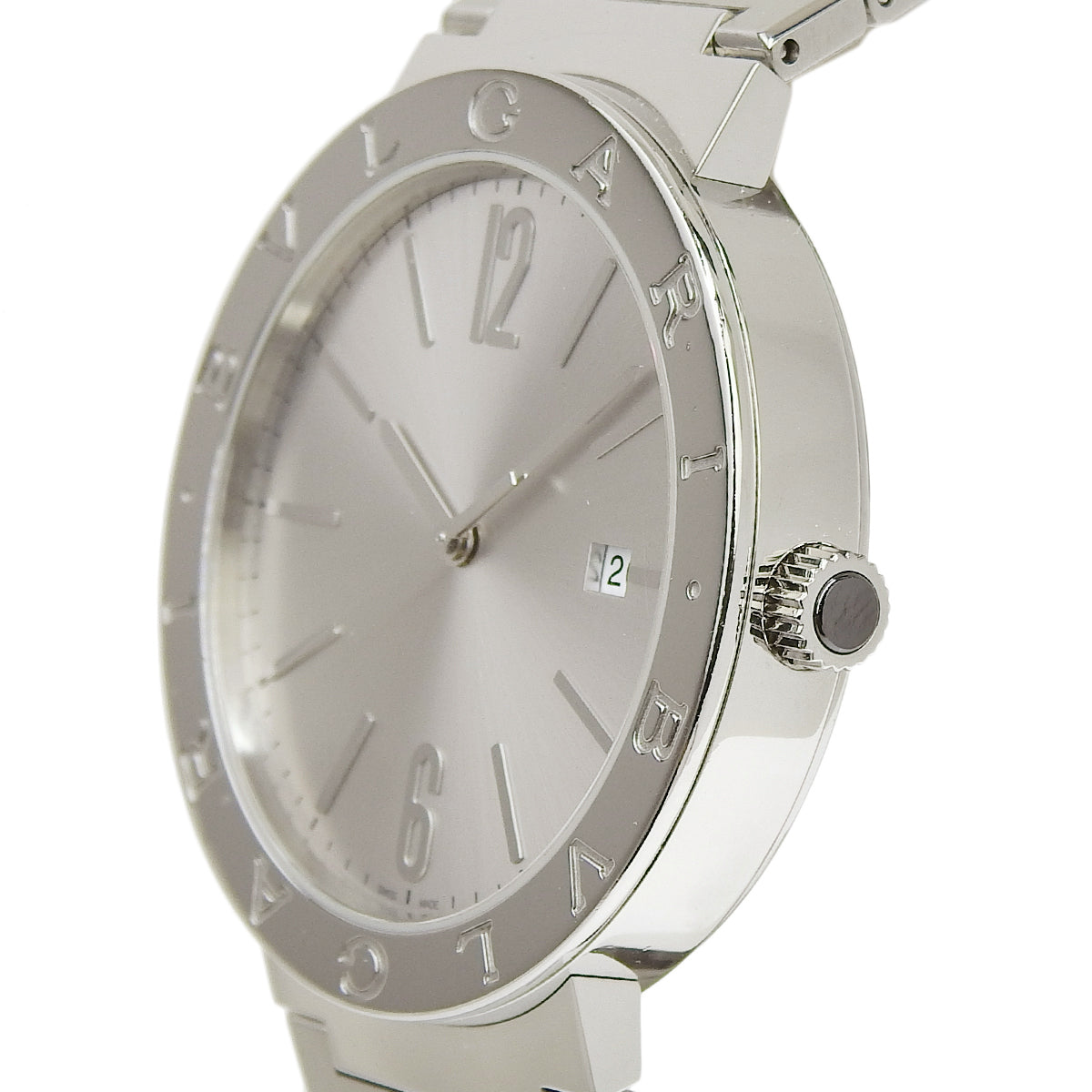 BB41S ブルガリブルガリ SS 自動巻き シルバー デイト シースルーバック