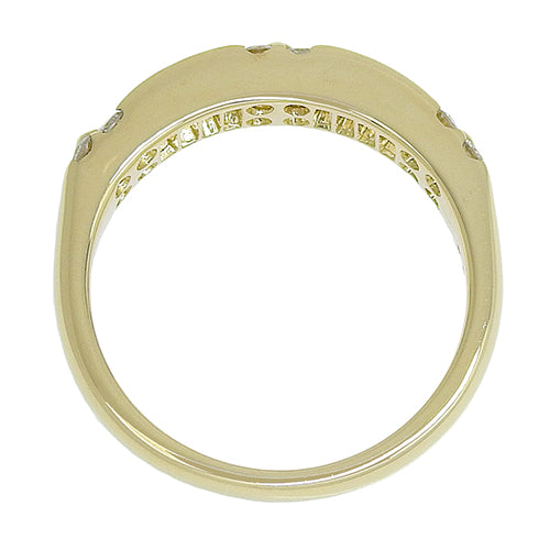 Flower Motif Diamond Ring D0.68 K18 Yellow Gold YG