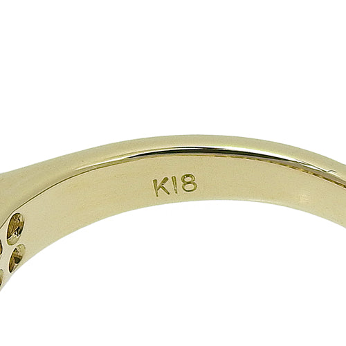 Flower Motif Diamond Ring D0.68 K18 Yellow Gold YG
