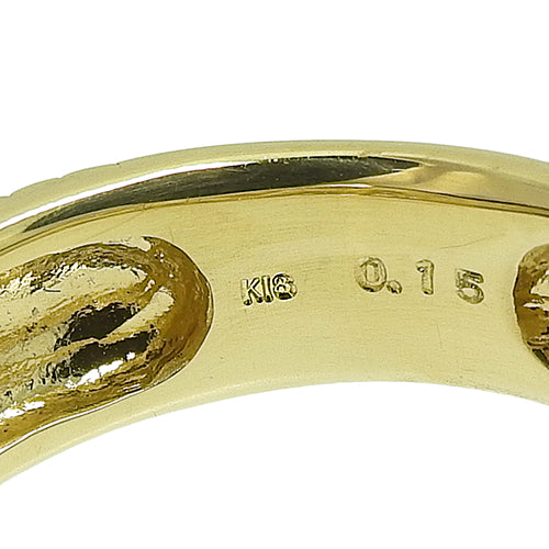 ダイヤモンド リング D0.15 K18 イエローゴールド YG