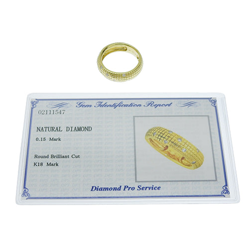 ダイヤモンド リング D0.15 K18 イエローゴールド YG