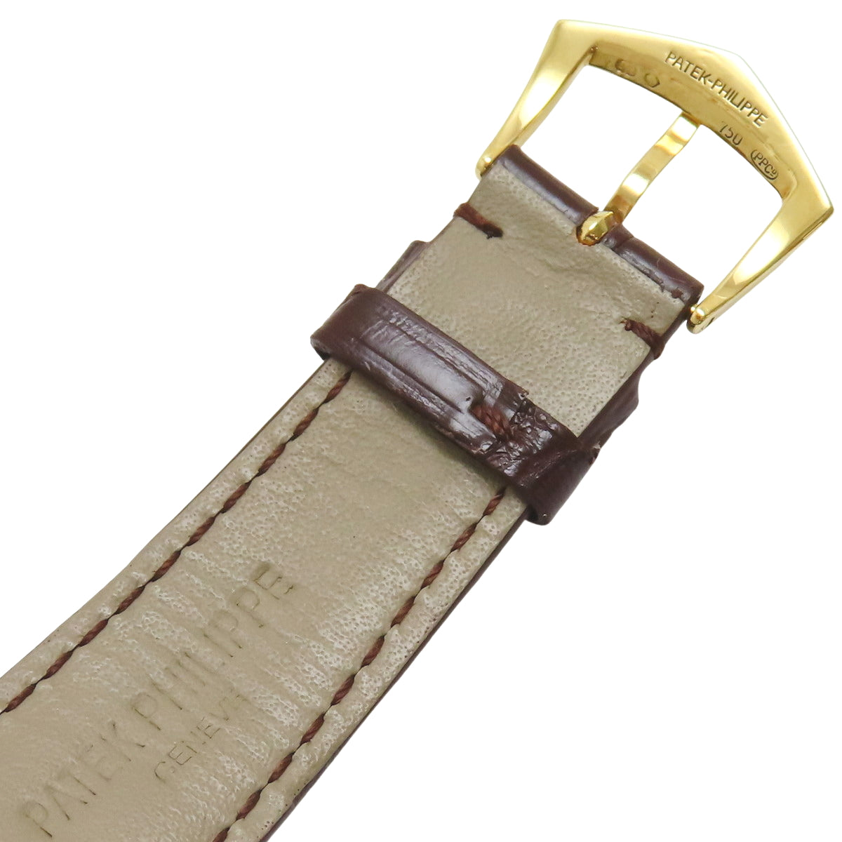 5196J-001 卡拉特拉瓦系列，黄金/皮革，黄金表壳，手动上链，象牙色表盘