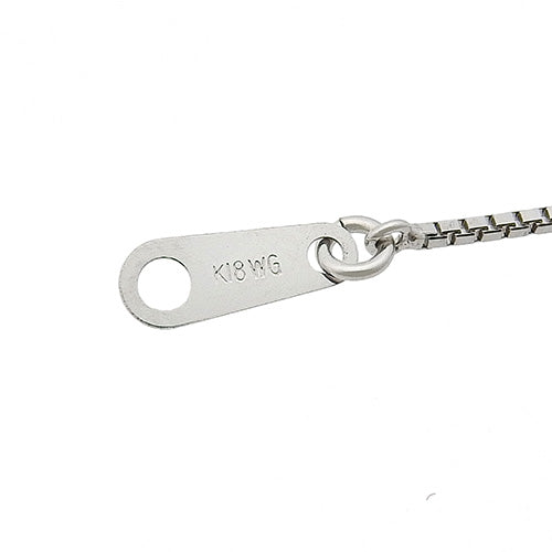 钻石项链 D0.33,0.31 K18 白金 WG