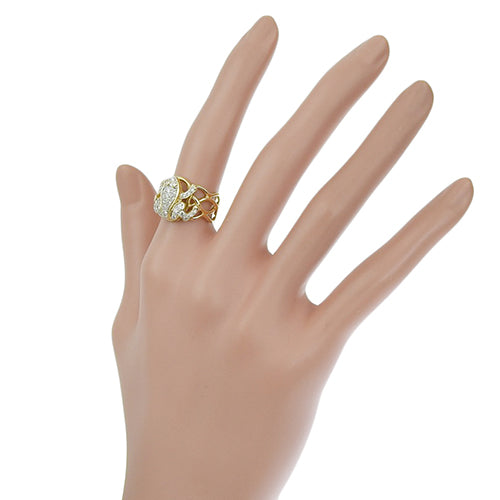 钻石青蛙戒指 D0.43 K18 黄金 YG 青蛙