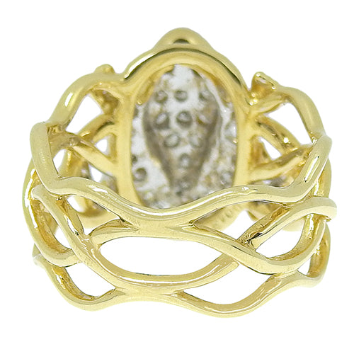 钻石青蛙戒指 D0.43 K18 黄金 YG 青蛙