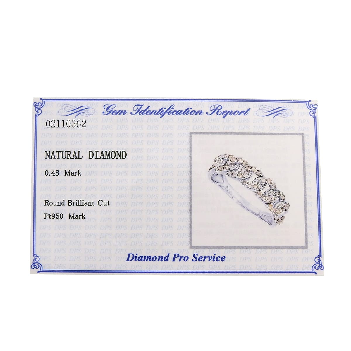 ダイヤモンド チェーン リング D0.48 プラチナ Pt950 3.7g