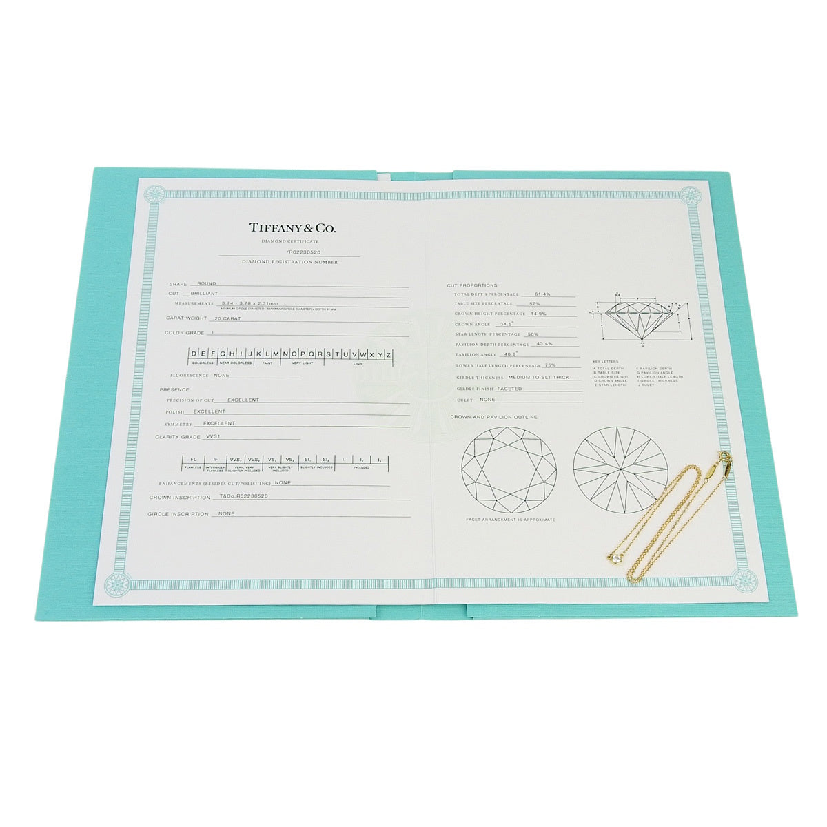 バイザヤード シングル ダイヤモンド ペンダント ダイヤモンド D0.20 K18 イエローゴールド YG