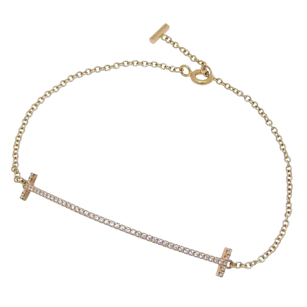 Smile Bracelet, Small Diamond, 18K Pink Gold, PG