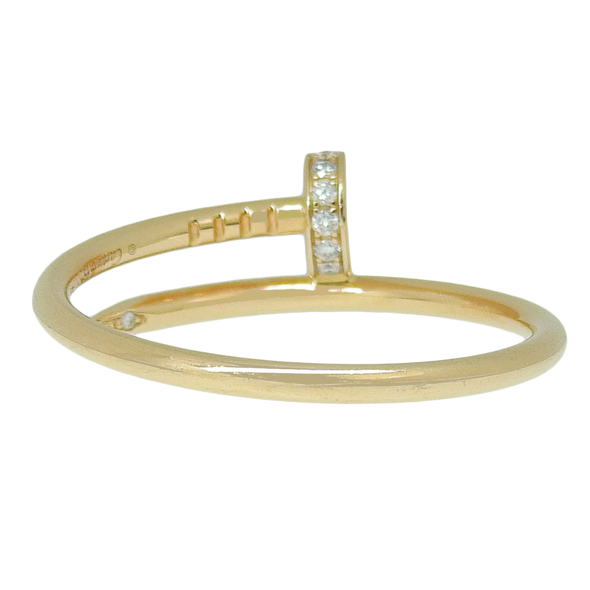 Juste un Clou ring, small model, diamond, 18K pink gold, PG