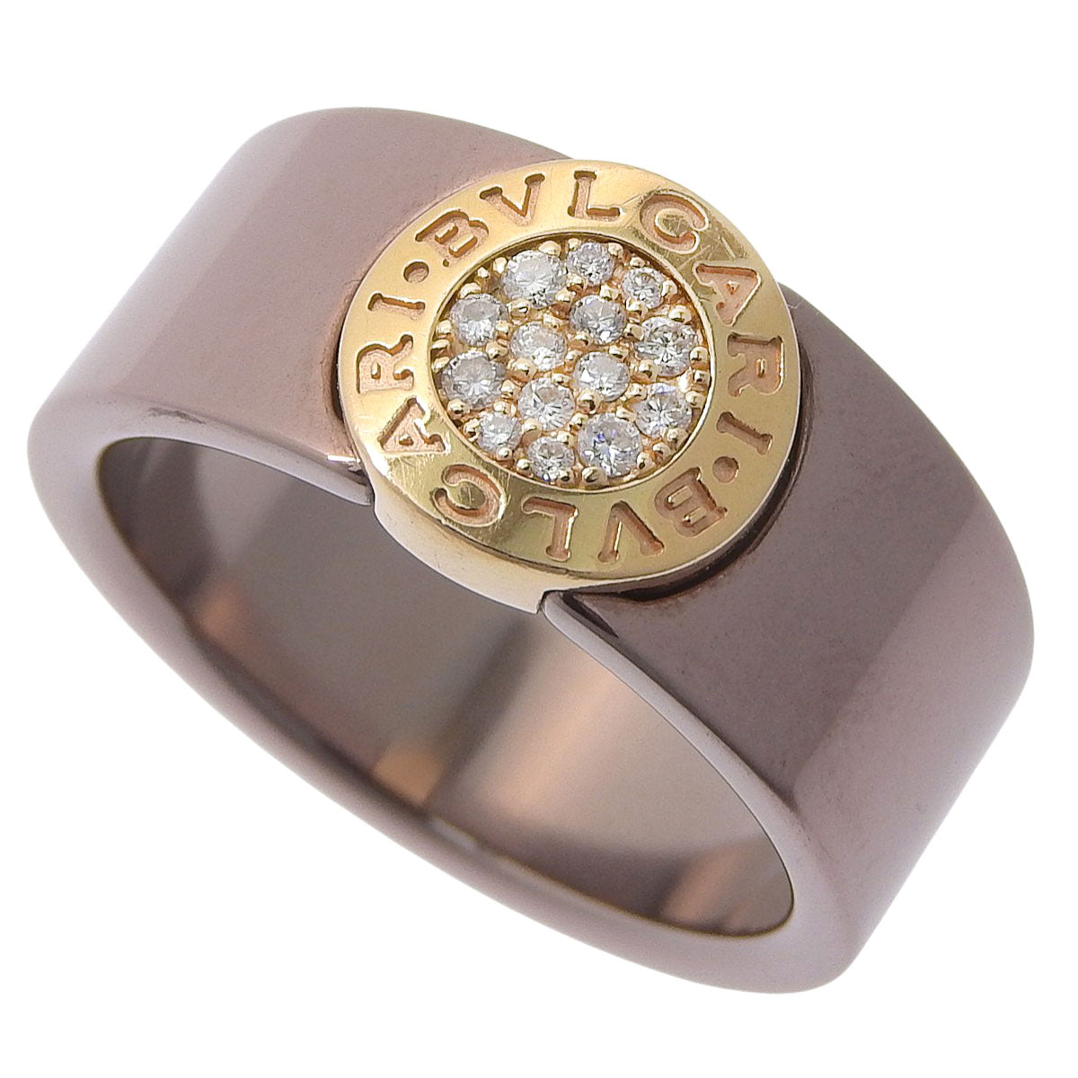 Bvlgari Bvlgari Diamond Ring in 18K Pink Gold and PG Metal