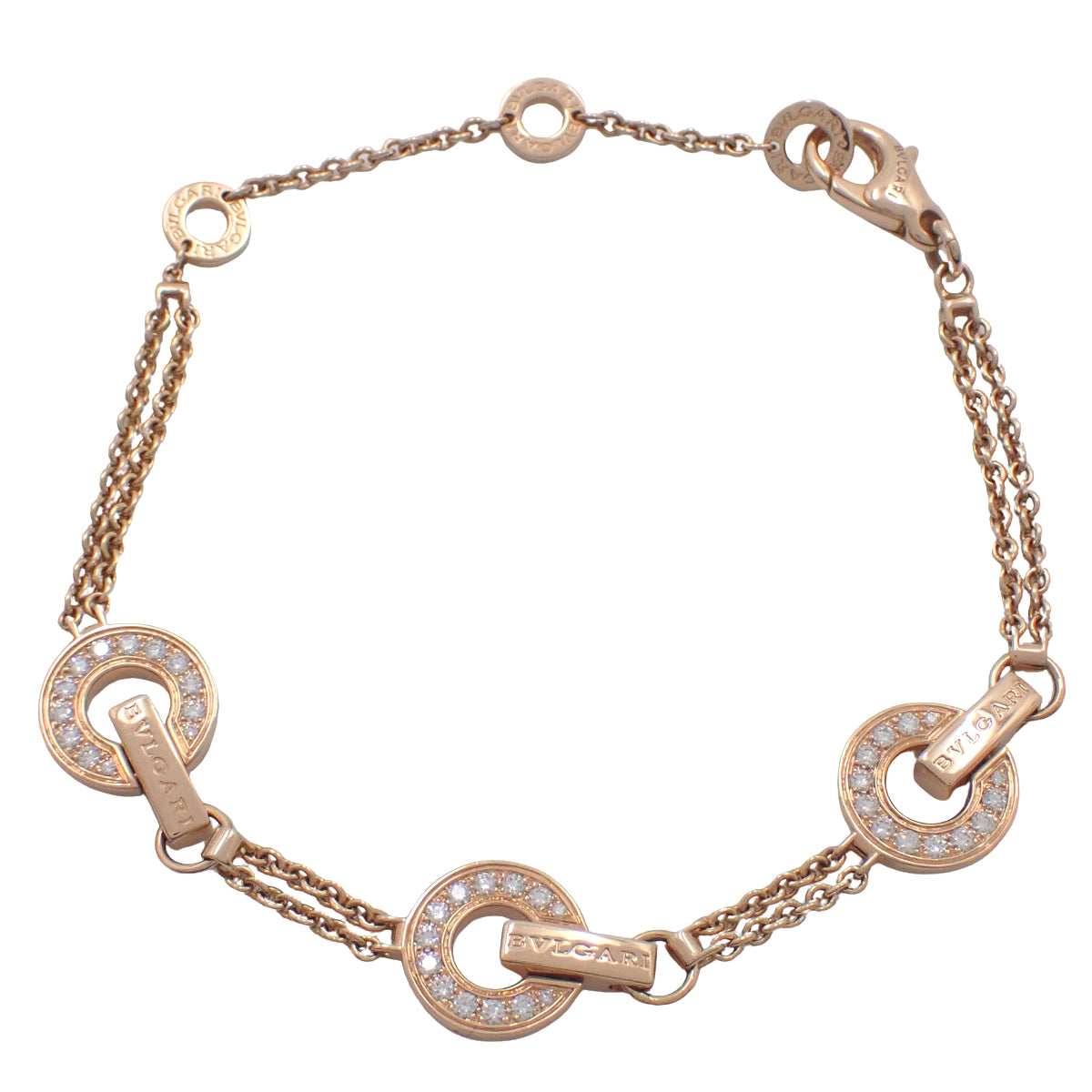 ブルガリ・ブルガリ ブレスレット ダイヤモンド K18PG ML 13.3g