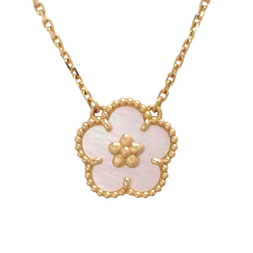 Lucky Spring Pendant in Plum Blossom, Mother of Pearl and 18K Rose Gold