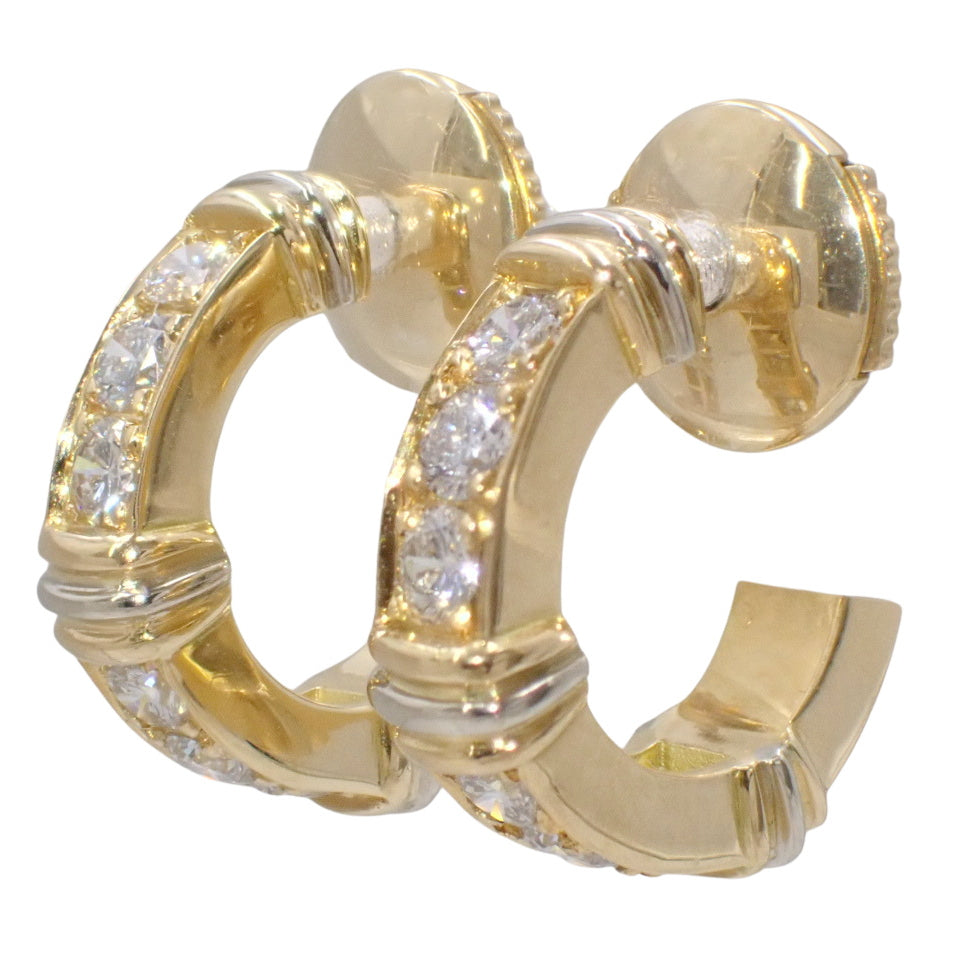 18K 黄金 Contessa 钻石耳环（YG）