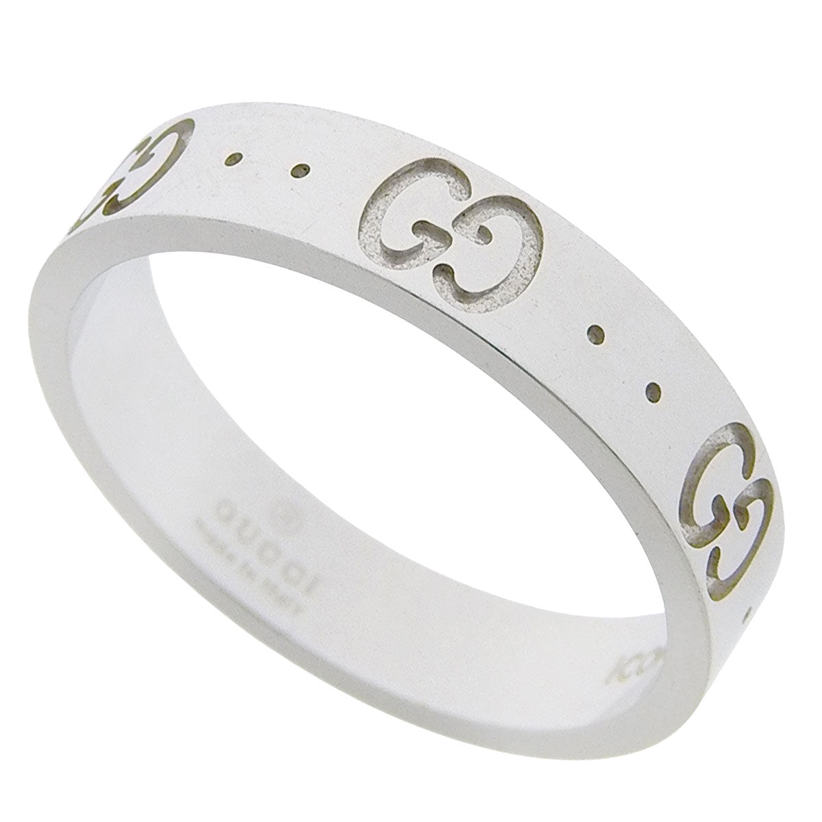 アイコン スリムリング ホワイトゴールド K18WG 3.6g