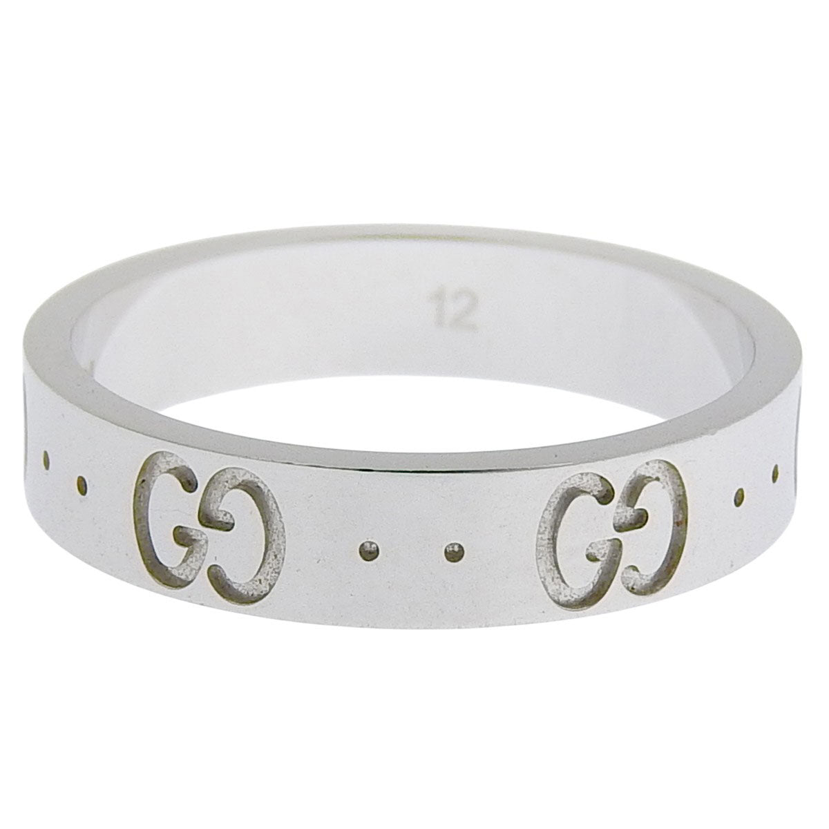 アイコン スリムリング ホワイトゴールド K18WG 3.6g