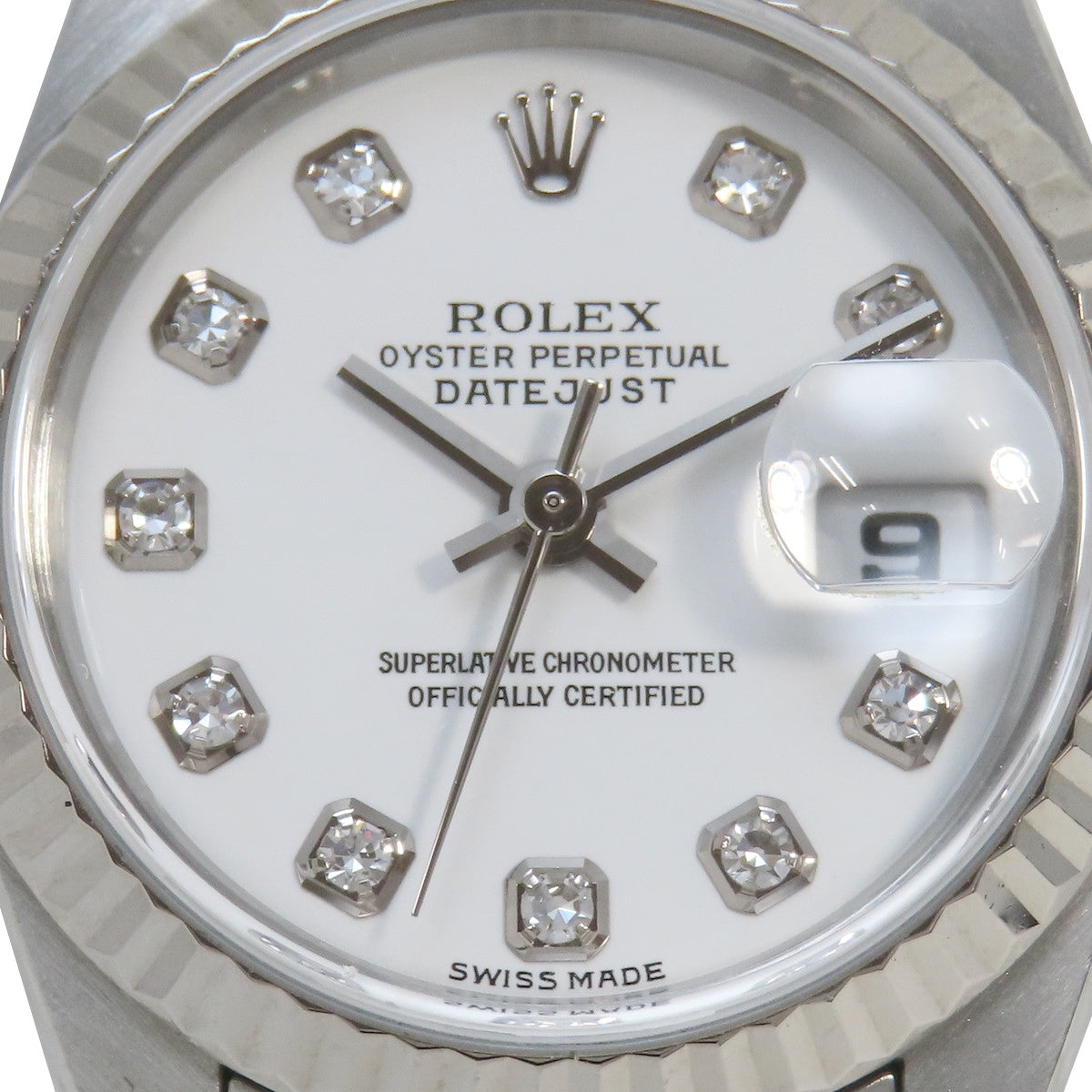 Datejust 79174G 白金/精钢 Y 字编号 白色 10 钻自动上链女士腕表