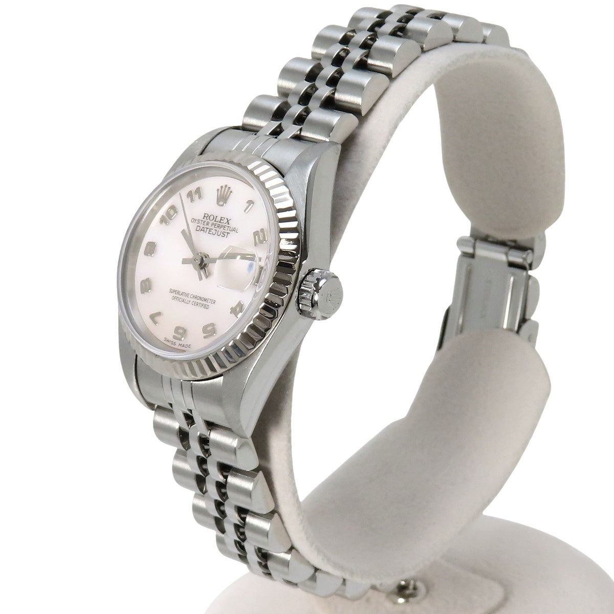 79174NA Datejust WG/SS F series, automatic winding, purchased April 2005, pink shell.