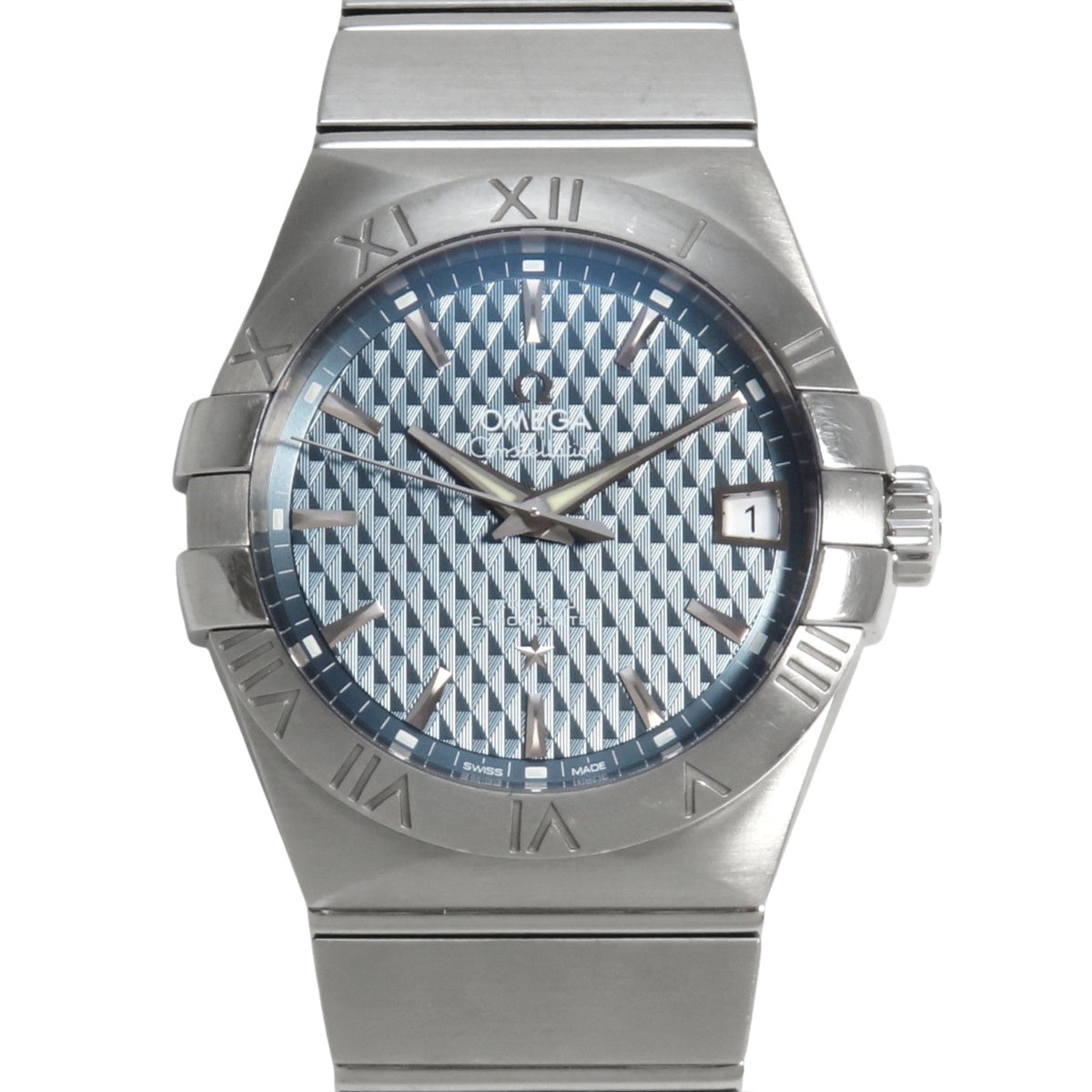[With Warranty] 123.10.38.21.03.001 Constellation Stainless Steel Automatic Blue Dial