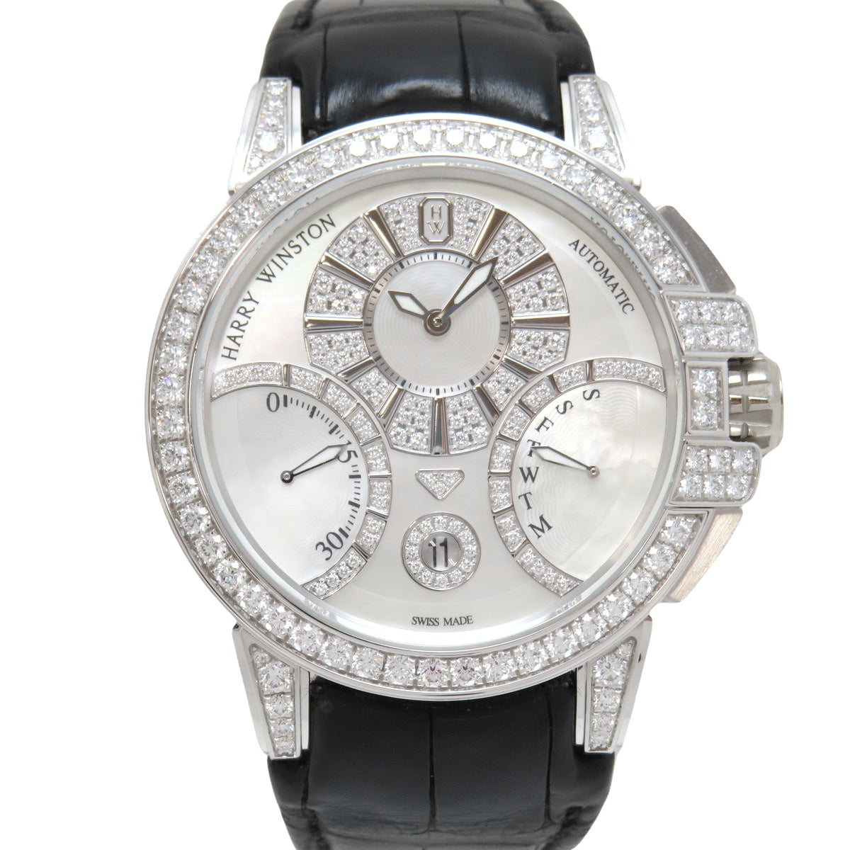 Ocean By Retrograde Automatic OCEABI42WW002 WG/Leather Automatic White