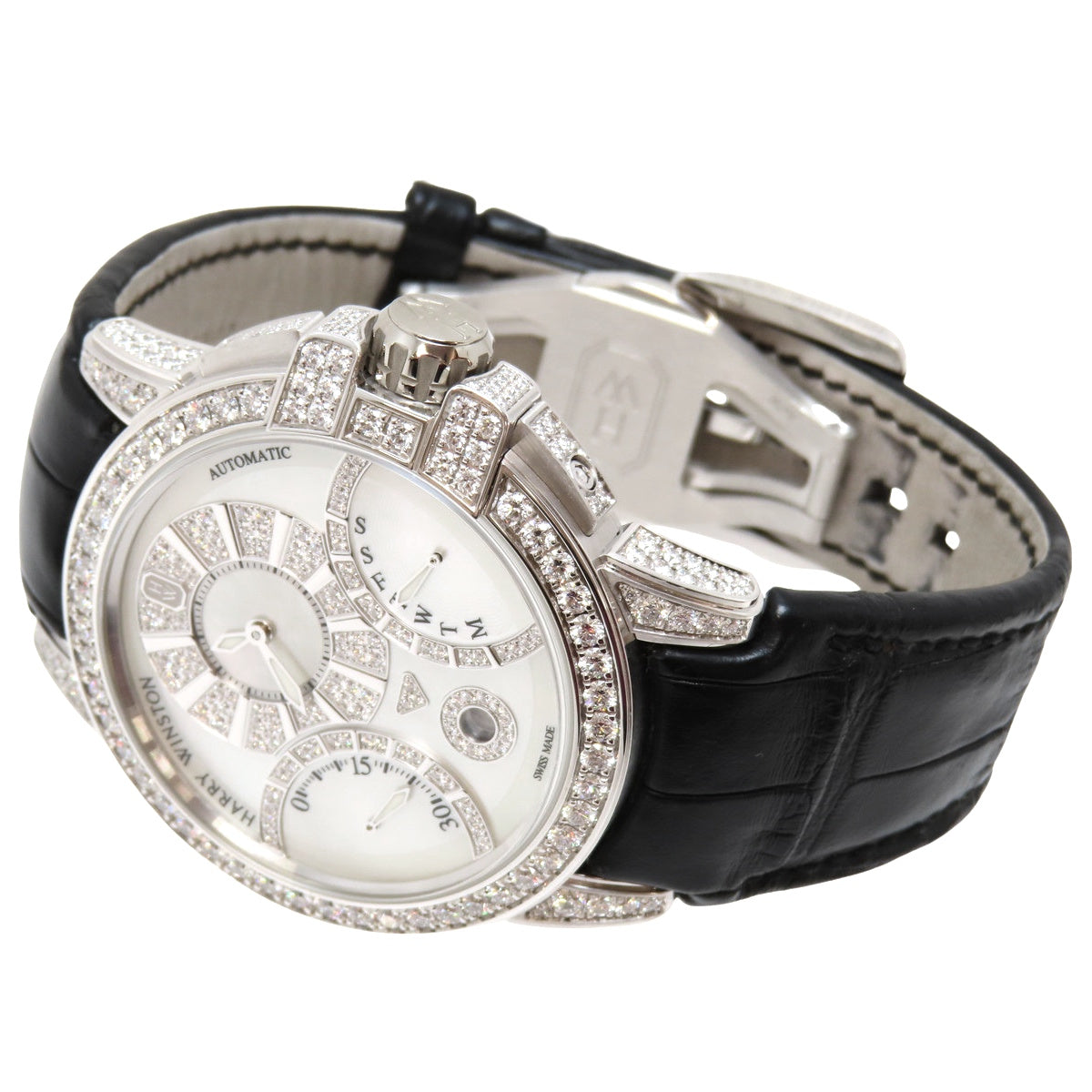 Ocean By Retrograde Automatic OCEABI42WW002 WG/Leather Automatic White