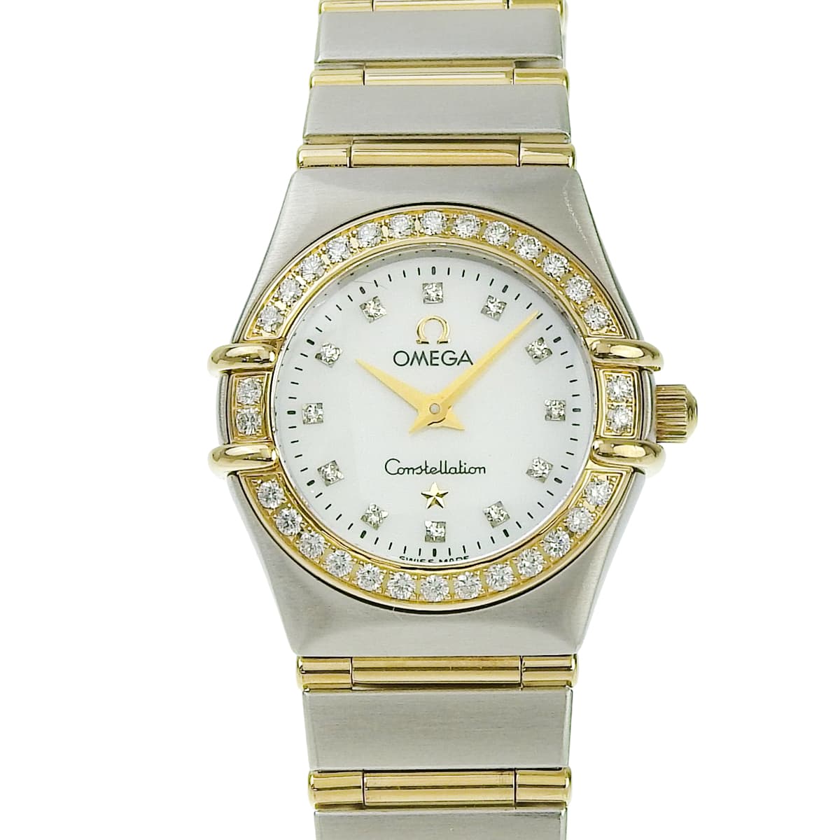 コンステレーション 1267.75.00 YG/SS シェル文字盤 ホワイト クオーツ レディース