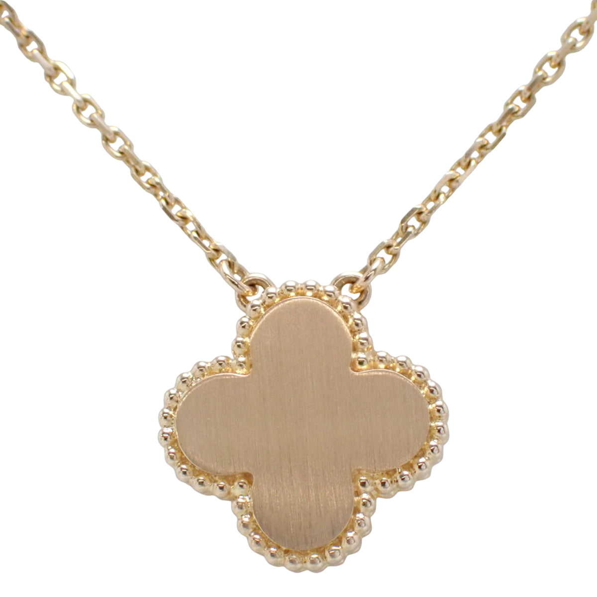 Vintage Alhambra pendant with mother-of-pearl and diamonds in 18K pink gold (PG) - 2012 Holiday Limited Edition
