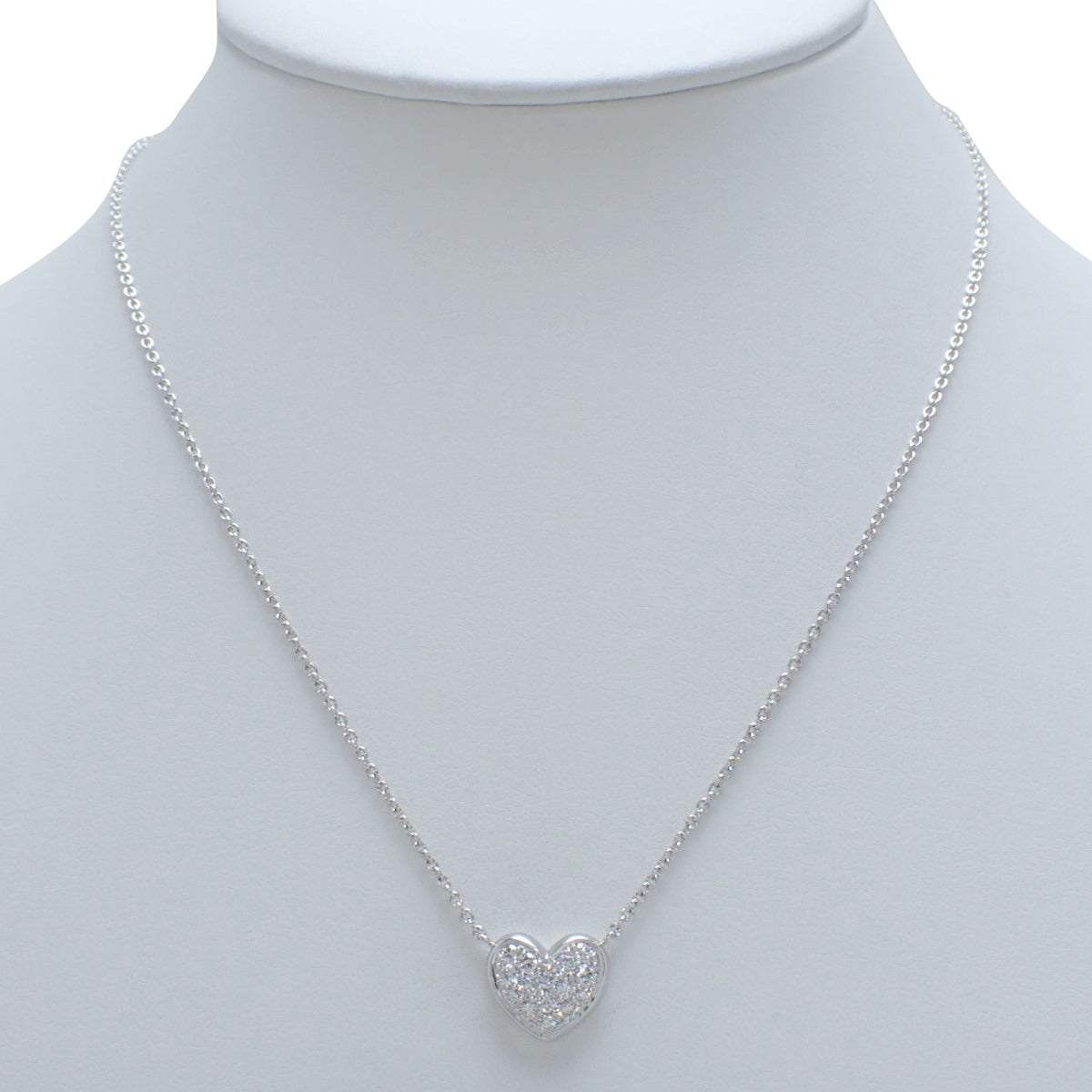 心形吊坠，钻石 D0.63 K18 白金 白金 WG 配饰 珠宝