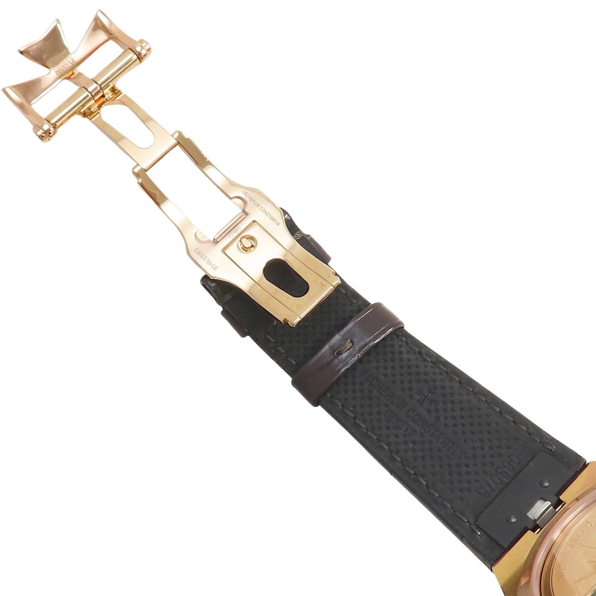 Overseas 4500V/000R-B127 PG/皮革 银色 自动上链