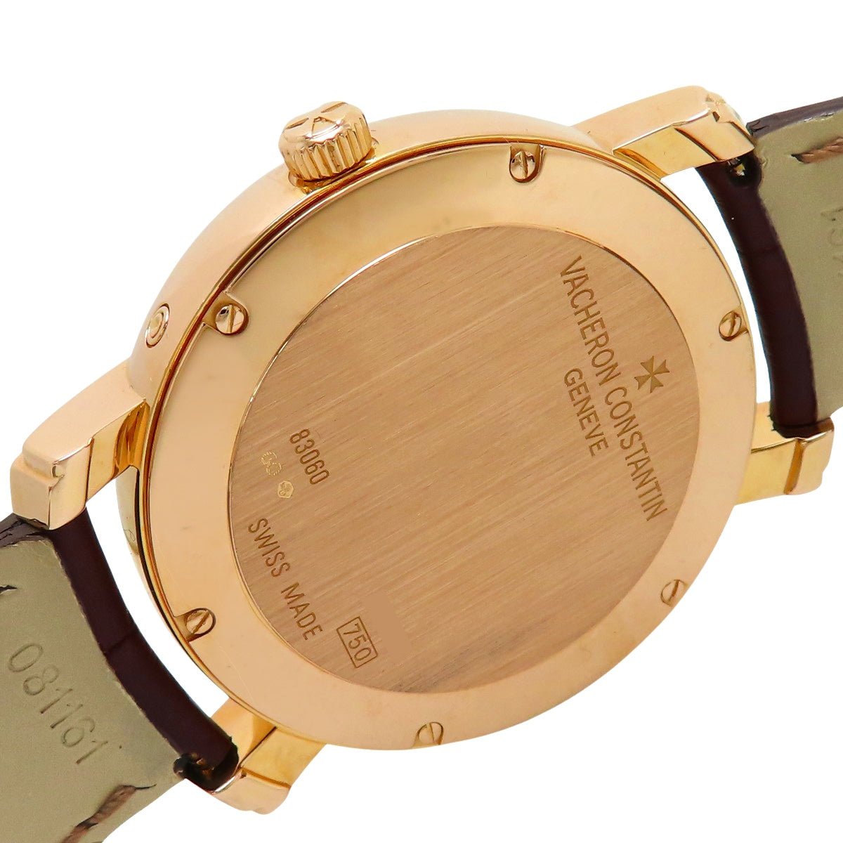 马耳他动力储存日期显示腕表 83060/000R-9288 PG/皮革 银色 手动上链