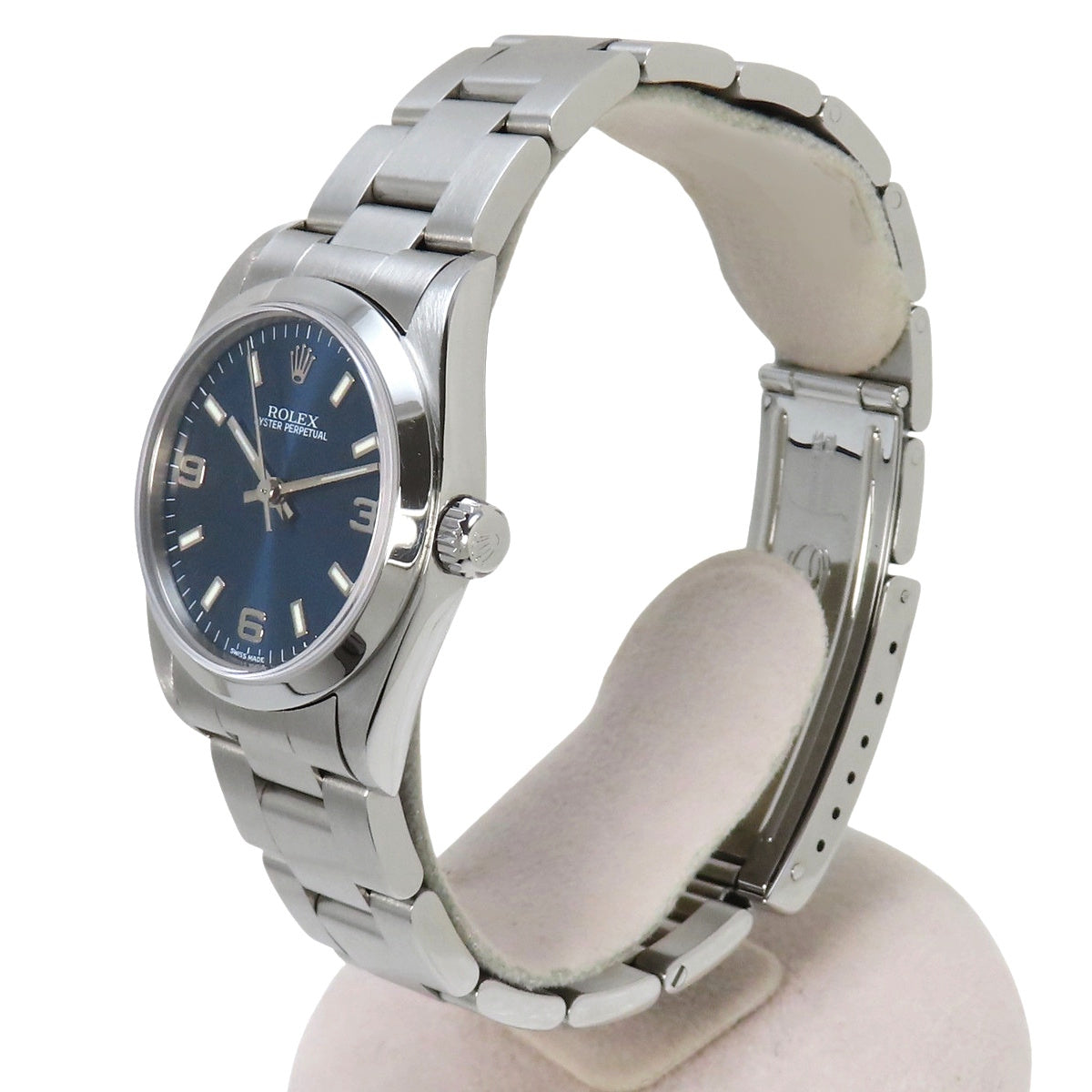 77080 蚝式恒动型 不锈钢 P字头 自动上链 蓝色