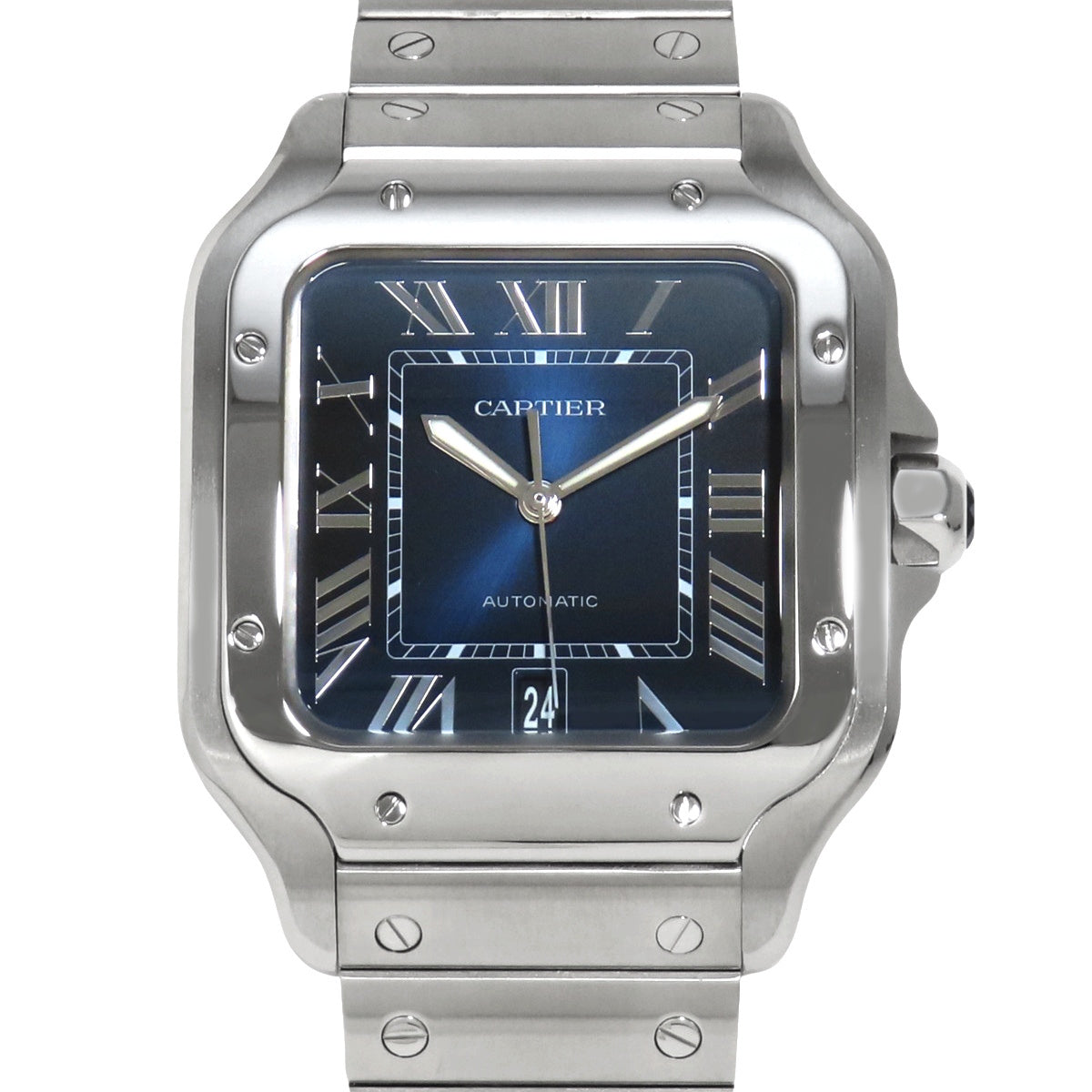 Santos de Cartier LM WSSA0030 Stainless Steel Automatic Watch, Blue, Purchased in April 2022