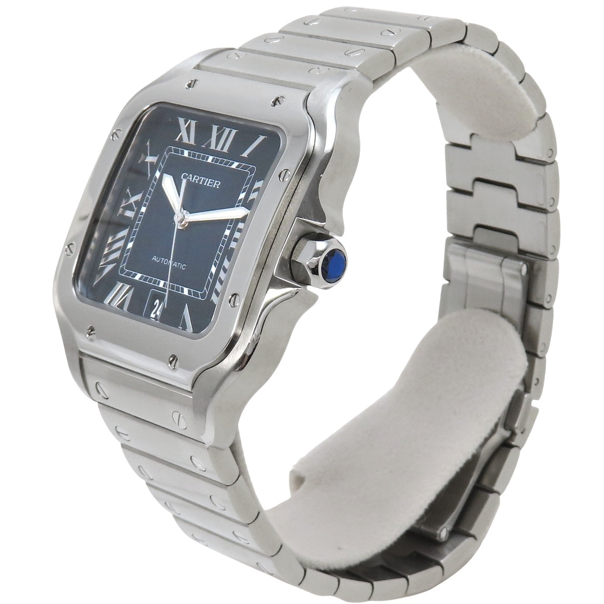 Santos de Cartier LM WSSA0030 Stainless Steel Automatic Watch, Blue, Purchased in April 2022