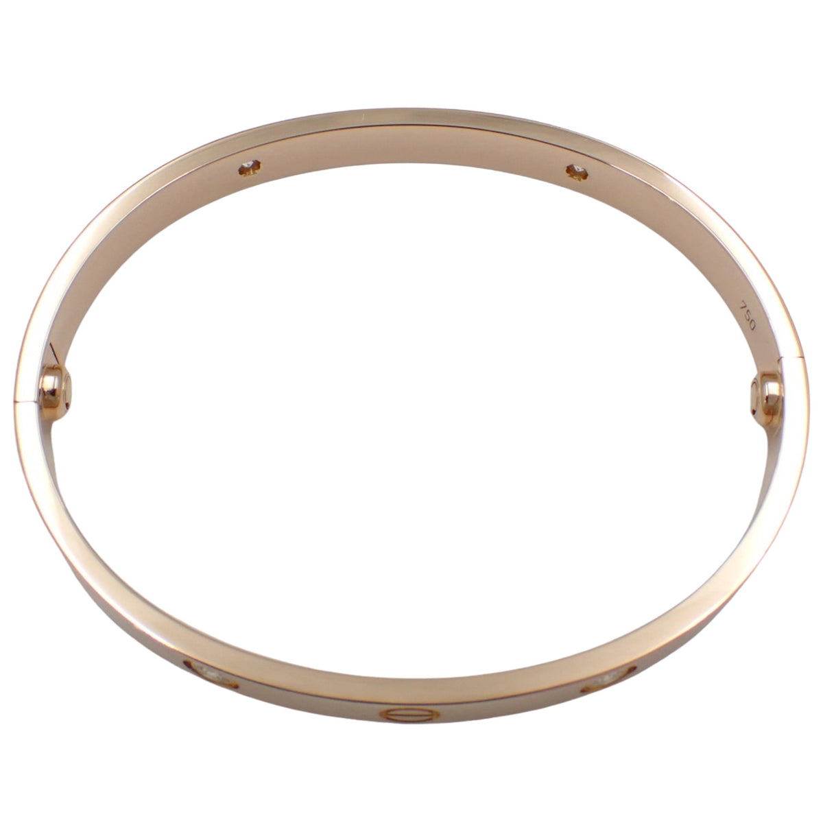 LOVE Bracelet, Classic Model, 4 Diamonds, Pink Gold (18K PG)