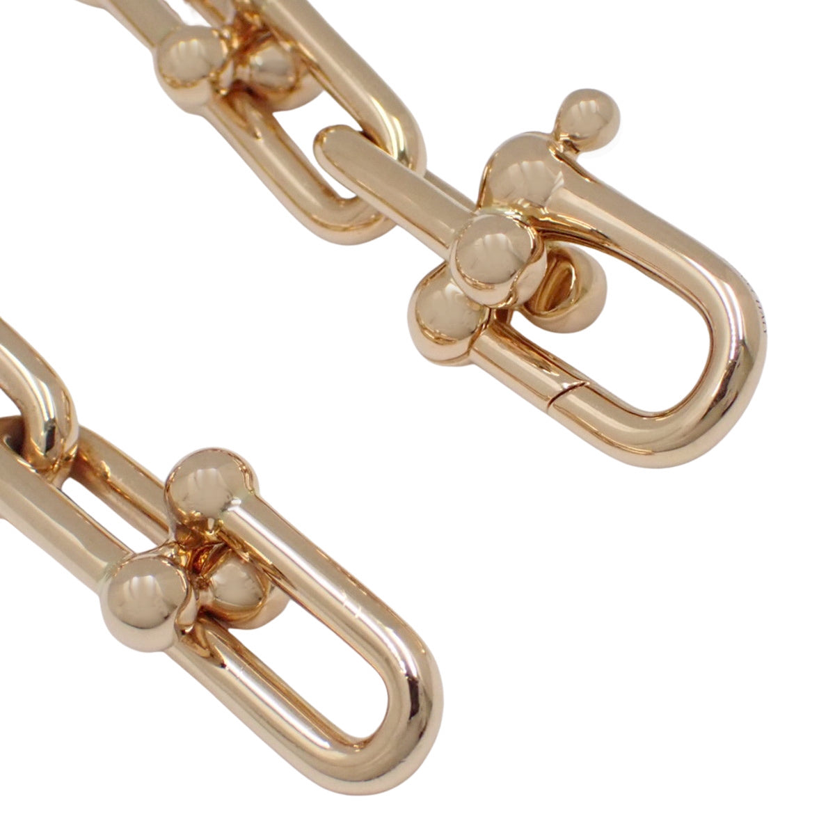 镶钻大号链节手链，直径1.70毫米，玫瑰金，18K金